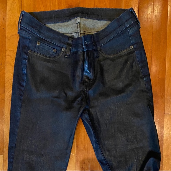 Rag & Bone Hyde Essex Leather & Denim Skinny Jeans Sz 26 - Picture 4 of 8